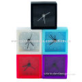 Mini silicone table Clock with alarm function, measures 4.8*4.8*2.1cm